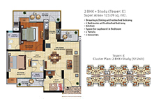 Affordable flats in Noida Extension Floor Plan