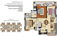 Affordable flat in Noida Extension Floor Plan