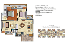 Affordable flat in Noida Extension Floor Plan